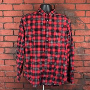 Knox & Lane Men's‎ Large Buffalo Check Flannel Button-Down Shirt – Casual